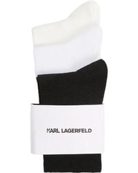 Karl Lagerfeld - ロゴ 靴下 3足組 - Lyst