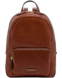 The Bridge - Front-Pocket Leather Backpack - Lyst