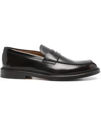 Doucal's - Brushed Calf Leather Penny Loafers - Lyst