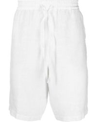 120% Lino - Drawstring Linen Bermuda Shorts - Lyst