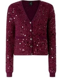 Pinko - Mamma Mia Cardigan mit Pailletten - Lyst