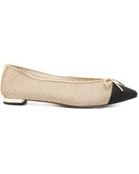 Aquazzura - Bow-Detail Ballet Flats - Lyst