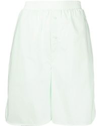 Cecilie Bahnsen Ebbe Matelasse High-waist Shorts in Green Yellow Womens Clothing Shorts Mini shorts 
