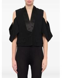 Givenchy - Cut-Out-Detail Cropped Blazer - Lyst