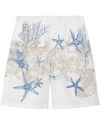 Versace - Fw24 Star-Printed Coral Shorts - Lyst
