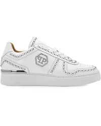 Philipp Plein - Lo-Top Leather Sneakers - Lyst