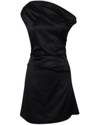 STAUD - Phare One-Shoulder Gathered Mini Dress - Lyst