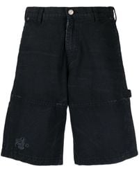 Rhude - Distressed-effect Panelled Denim Shorts - Lyst
