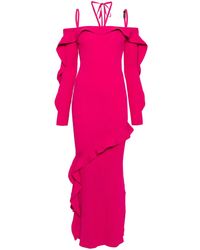 Versace Jeans Couture - Ribbed-Knit Long-Sleeve Dress - Lyst