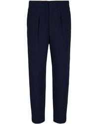 Giorgio Armani - Corduroy Tapered-Leg Trousers - Lyst