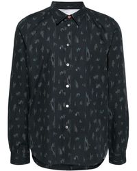 PS by Paul Smith - Line-print Organic-cotton Shirt - Lyst