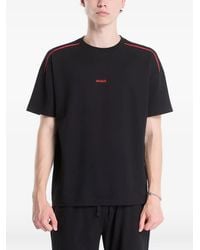 HUGO - Noah Logo-Print Tape-Detail T-Shirt - Lyst