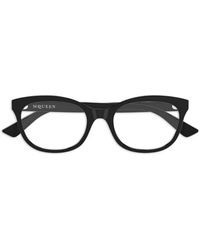 McQueen - Oval-Frame Glasses - Lyst