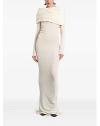 Entire studios - Draped Cowl-Neck Maxi Dress - Lyst