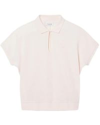 Lacoste - Cut-Out Scalloped Polo Shirt - Lyst
