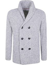 Brunello Cucinelli - ショールカラー ダブルブレスト カーディガン - Lyst