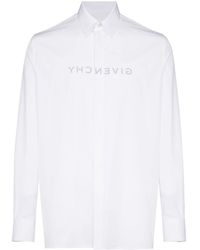 Givenchy - Popeline-Hemd mit Logo-Print - Lyst