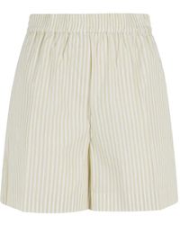 Herskind - Alma Striped Elasticated-Waist Shorts - Lyst