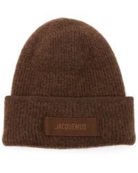 Jacquemus - Gerippte Beanie Mit Logo-Patch - Lyst