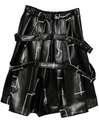 COMME DES GARÇON BLACK - Stitch Detail-Printed Skirt - Lyst