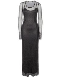 【送料&関税込】SportMax Cinese Crystal Long Dress Sportmax Cinese Crystal Long Dress Maxi in Black | THE LIST