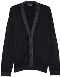 Emporio Armani - Button-Up Cardigan - Lyst