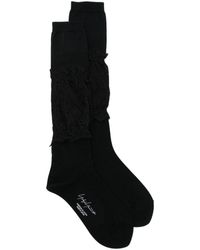 Yohji Yamamoto - Lace Detail Calf Socks - Lyst
