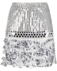Alberta Ferretti - Sequin-Embellished Mini Skirt - Lyst
