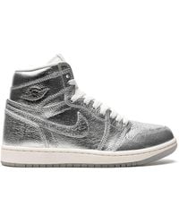 Nike - Air 1 High Og "metallic Silver" Sneakers - Lyst