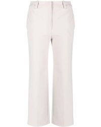 Theory - Cropped Straight-leg Trousers - Lyst