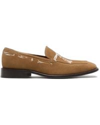 Acne Studios - Printed Suede Loafers - Lyst