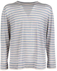 Malo - Striped Knitted Sweatshirt - Lyst