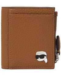 KARL LAGERFELD - Pebble Bi-Fold Wallet - Lyst