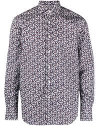 Xacus - Floral-Print Cotton Shirt - Lyst