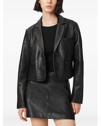 AllSaints - Chaqueta Corta De Piel - Lyst