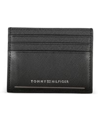 Tommy Hilfiger - Logo-Lettering Leather Cardholder - Lyst