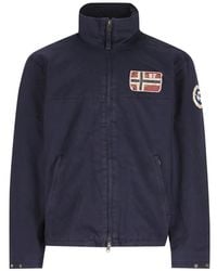Napapijri - Logo-Patch High-Neck Jacket - Lyst