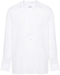 Tagliatore - Embroidered Linen Shirt - Lyst