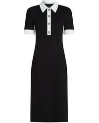 KARL LAGERFELD - Contrast-Collar Dress - Lyst