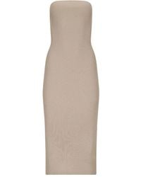 Max Mara - Ribbed Strapless Midi Dress - Lyst