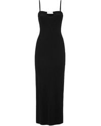 Philipp Plein - Rib Straight Across Midi Dress - Lyst
