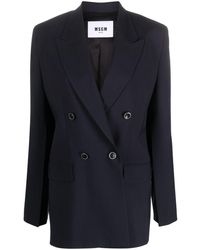 MSGM - Double-breasted Blazer - Lyst