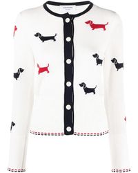 Thom Browne - Intarsia-Knit Hector Cotton Cardigan - Lyst