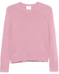 Allude - Round-Neck Long-Sleeve Sweater - Lyst