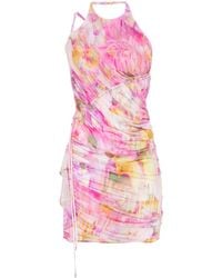 Blumarine - Minikleid Mit Blumen-Print - Lyst