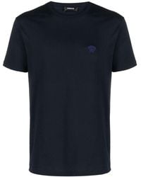 Versace - T-shirt en coton à motif Medusa brodé - Lyst
