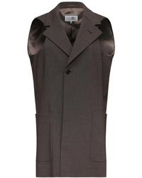 MM6 by Maison Margiela - Sleeveless Waistcoat - Lyst