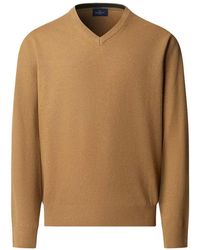 Hackett - Trui Met Elleboog-Patch En V-Hals - Lyst