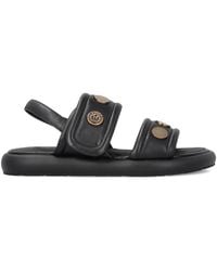 Pinko - 'Fiona' Leather Flat Sandals - Lyst