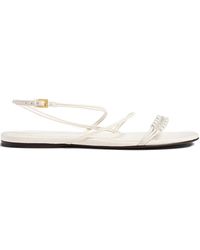 KHAITE - Bead-Embellished Loop Flat Sandals - Lyst